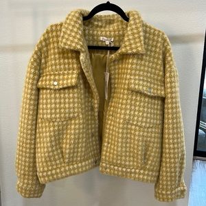 Mystree Mustard Checkered Coat